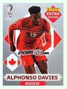Figurina Alphonso Davies (Canada) - FIFA World Cup Qatar 2022. Standard Edition - Panini