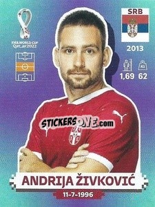 Sticker Andrija Živković - FIFA World Cup Qatar 2022. Standard Edition - Panini