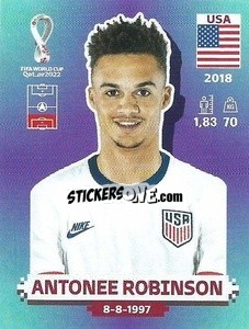 Sticker Antonee Robinson - FIFA World Cup Qatar 2022. Standard Edition - Panini