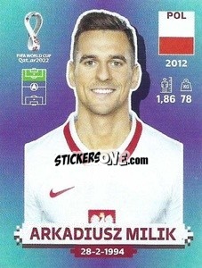 Sticker Arkadiusz Milik - FIFA World Cup Qatar 2022. Standard Edition - Panini