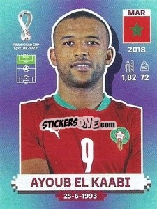 Figurina Ayoub El Kaabi - FIFA World Cup Qatar 2022. Standard Edition - Panini