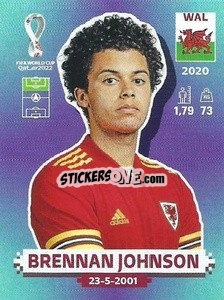 Sticker Brennan Johnson - FIFA World Cup Qatar 2022. Standard Edition - Panini