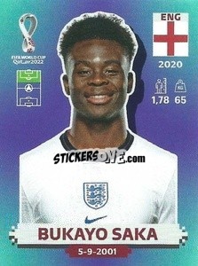 Sticker Bukayo Saka - FIFA World Cup Qatar 2022. Standard Edition - Panini