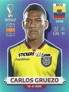 Sticker Carlos Gruezo - FIFA World Cup Qatar 2022. Standard Edition - Panini