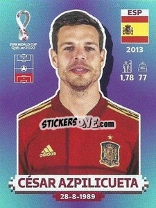 Sticker César Azpilicueta - FIFA World Cup Qatar 2022. Standard Edition - Panini
