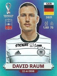 Sticker David Raum - FIFA World Cup Qatar 2022. Standard Edition - Panini
