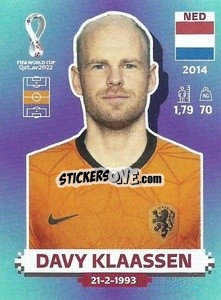 Sticker Davy Klaassen - FIFA World Cup Qatar 2022. Standard Edition - Panini