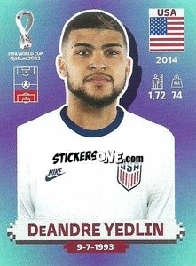 Sticker DeAndre Yedlin - FIFA World Cup Qatar 2022. Standard Edition - Panini