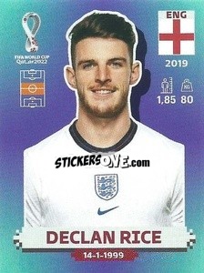 Sticker Declan Rice - FIFA World Cup Qatar 2022. Standard Edition - Panini