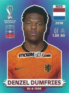 Figurina Denzel Dumfries - FIFA World Cup Qatar 2022. Standard Edition - Panini