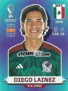 Sticker Diego Lainez - FIFA World Cup Qatar 2022. Standard Edition - Panini