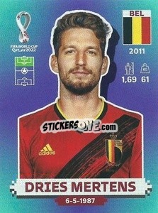 Sticker Dries Mertens - FIFA World Cup Qatar 2022. Standard Edition - Panini