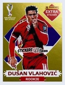 Figurina Dušan Vlahović (Serbia) - FIFA World Cup Qatar 2022. Standard Edition - Panini