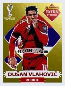 Sticker Dušan Vlahović (Serbia) - FIFA World Cup Qatar 2022. Standard Edition - Panini