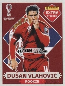 Sticker Dušan Vlahović (Serbia) - FIFA World Cup Qatar 2022. Standard Edition - Panini