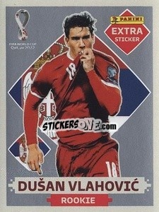 Sticker Dušan Vlahović (Serbia) - FIFA World Cup Qatar 2022. Standard Edition - Panini