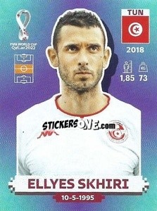 Figurina Ellyes Skhiri - FIFA World Cup Qatar 2022. Standard Edition - Panini