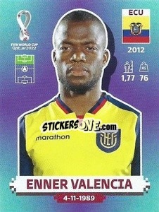 Sticker Enner Valencia - FIFA World Cup Qatar 2022. Standard Edition - Panini
