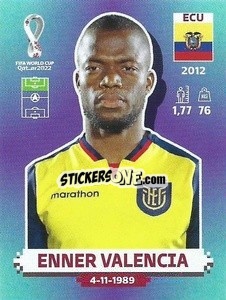 Figurina Enner Valencia - FIFA World Cup Qatar 2022. Standard Edition - Panini