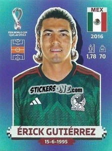 Sticker Érick Gutiérrez - FIFA World Cup Qatar 2022. Standard Edition - Panini