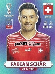 Sticker Fabian Schär - FIFA World Cup Qatar 2022. Standard Edition - Panini