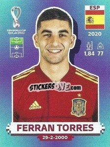 Sticker Ferran Torres - FIFA World Cup Qatar 2022. Standard Edition - Panini
