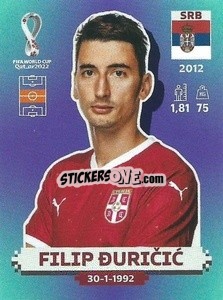 Sticker Filip Đuričić - FIFA World Cup Qatar 2022. Standard Edition - Panini