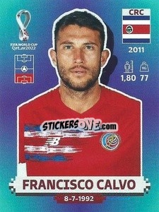 Figurina Francisco Calvo - FIFA World Cup Qatar 2022. Standard Edition - Panini