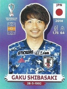 Sticker Gaku Shibasaki - FIFA World Cup Qatar 2022. Standard Edition - Panini