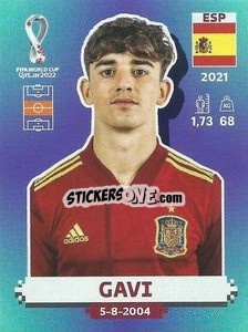 Sticker Gavi - FIFA World Cup Qatar 2022. Standard Edition - Panini