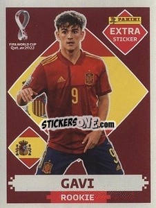 Figurina Gavi (Spain) - FIFA World Cup Qatar 2022. Standard Edition - Panini