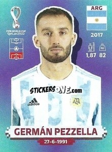Sticker Germán Pezzella - FIFA World Cup Qatar 2022. Standard Edition - Panini