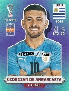 Sticker Giorgian De Arrascaeta - FIFA World Cup Qatar 2022. Standard Edition - Panini