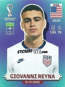 Cromo Giovanni Reyna - FIFA World Cup Qatar 2022. Standard Edition - Panini