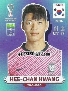 Sticker Hee-chan Hwang - FIFA World Cup Qatar 2022. Standard Edition - Panini