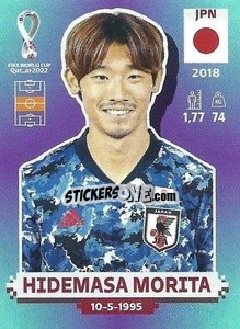 Sticker Hidemasa Morita - FIFA World Cup Qatar 2022. Standard Edition - Panini