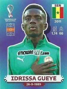 Cromo Idrissa Gueye - FIFA World Cup Qatar 2022. Standard Edition - Panini