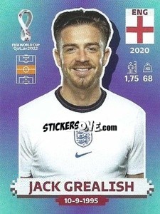 Figurina Jack Grealish - FIFA World Cup Qatar 2022. Standard Edition - Panini