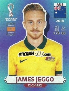 Figurina James Jeggo - FIFA World Cup Qatar 2022. Standard Edition - Panini