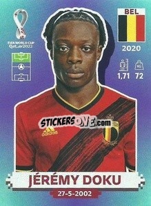 Sticker Jérémy Doku - FIFA World Cup Qatar 2022. Standard Edition - Panini