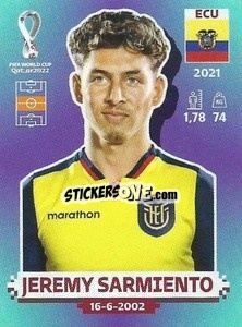 Figurina Jeremy Sarmiento - FIFA World Cup Qatar 2022. Standard Edition - Panini