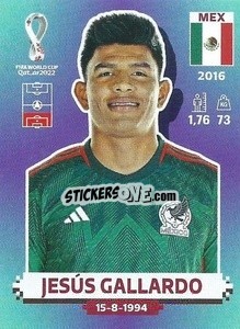 Sticker Jesús Gallardo - FIFA World Cup Qatar 2022. Standard Edition - Panini