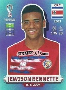 Cromo Jewison Bennette - FIFA World Cup Qatar 2022. Standard Edition - Panini