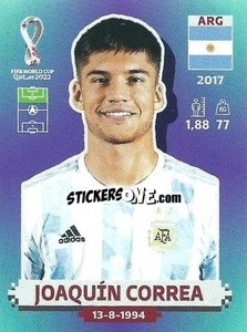 Figurina Joaquín Correa - FIFA World Cup Qatar 2022. Standard Edition - Panini