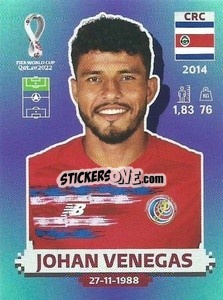 Figurina Johan Venegas - FIFA World Cup Qatar 2022. Standard Edition - Panini