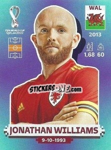 Sticker Jonathan Williams - FIFA World Cup Qatar 2022. Standard Edition - Panini