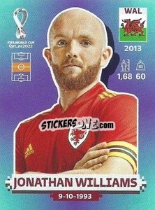 Figurina Jonathan Williams - FIFA World Cup Qatar 2022. Standard Edition - Panini