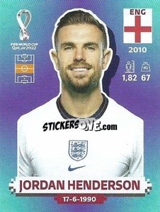 Sticker Jordan Henderson - FIFA World Cup Qatar 2022. Standard Edition - Panini