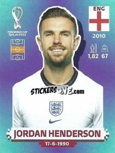 Figurina Jordan Henderson - FIFA World Cup Qatar 2022. Standard Edition - Panini