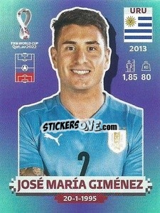 Sticker José María Giménez - FIFA World Cup Qatar 2022. Standard Edition - Panini